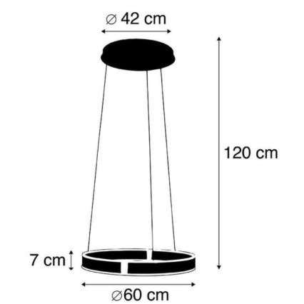Paul Neuhaus 8361-55 - LED Aptumšojama lustra ar sensoru ARINA LED/27W/230V