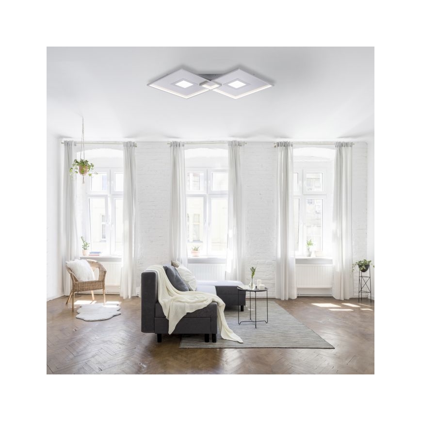 Paul Neuhaus 8378-55 - LED Aptumšojama griestu lampa AMARA LED/45W/230V spīdīgi hromēts + tālvadības pults