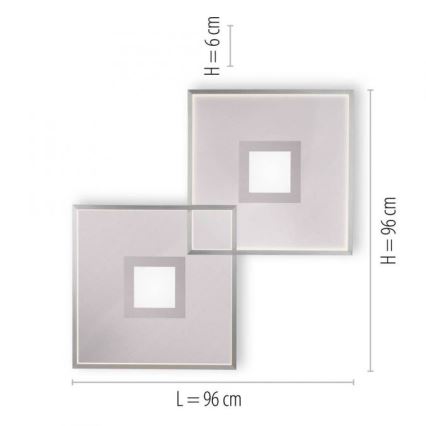 Paul Neuhaus 8378-55 - LED Aptumšojama griestu lampa AMARA LED/45W/230V spīdīgi hromēts + tālvadības pults