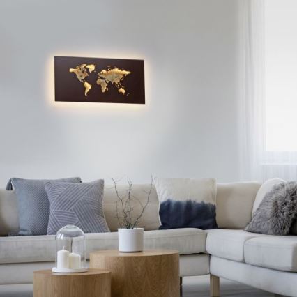 Paul Neuhaus 9056-48 - LED Sienas dekoratīvā lampa MAP LED/25W/230V 3000K