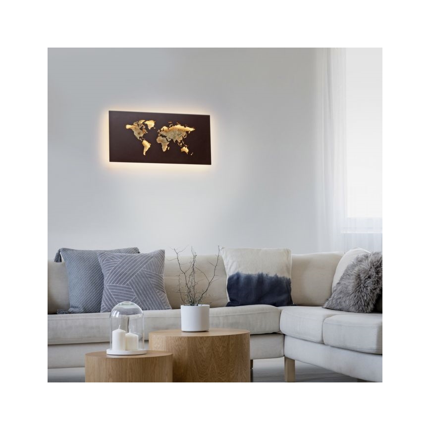 Paul Neuhaus 9056-48 - LED Sienas dekoratīvā lampa MAP LED/25W/230V 3000K