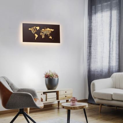 Paul Neuhaus 9056-48 - LED Sienas dekoratīvā lampa MAP LED/25W/230V 3000K