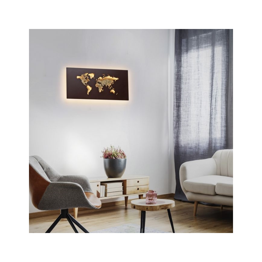 Paul Neuhaus 9056-48 - LED Sienas dekoratīvā lampa MAP LED/25W/230V 3000K