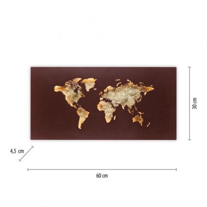 Paul Neuhaus 9056-48 - LED Sienas dekoratīvā lampa MAP LED/25W/230V 3000K