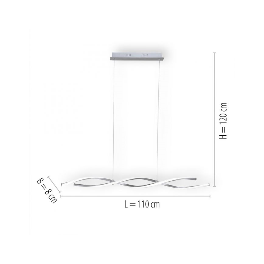 Paul Neuhaus 9142-55 - LED Aptumšojama lustra ar auklu POLINA 2xLED/10,2W/230V