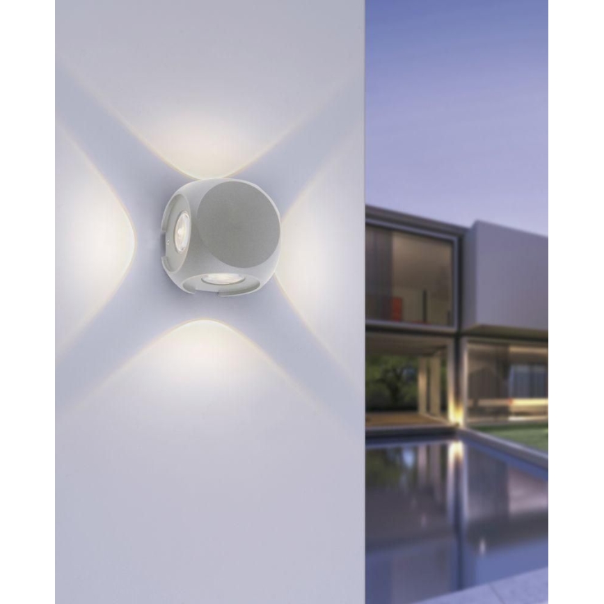 Paul Neuhaus 9485-21 - LED Āra sienas gaismeklis CARLO 4xLED/0,8W/230V IP54