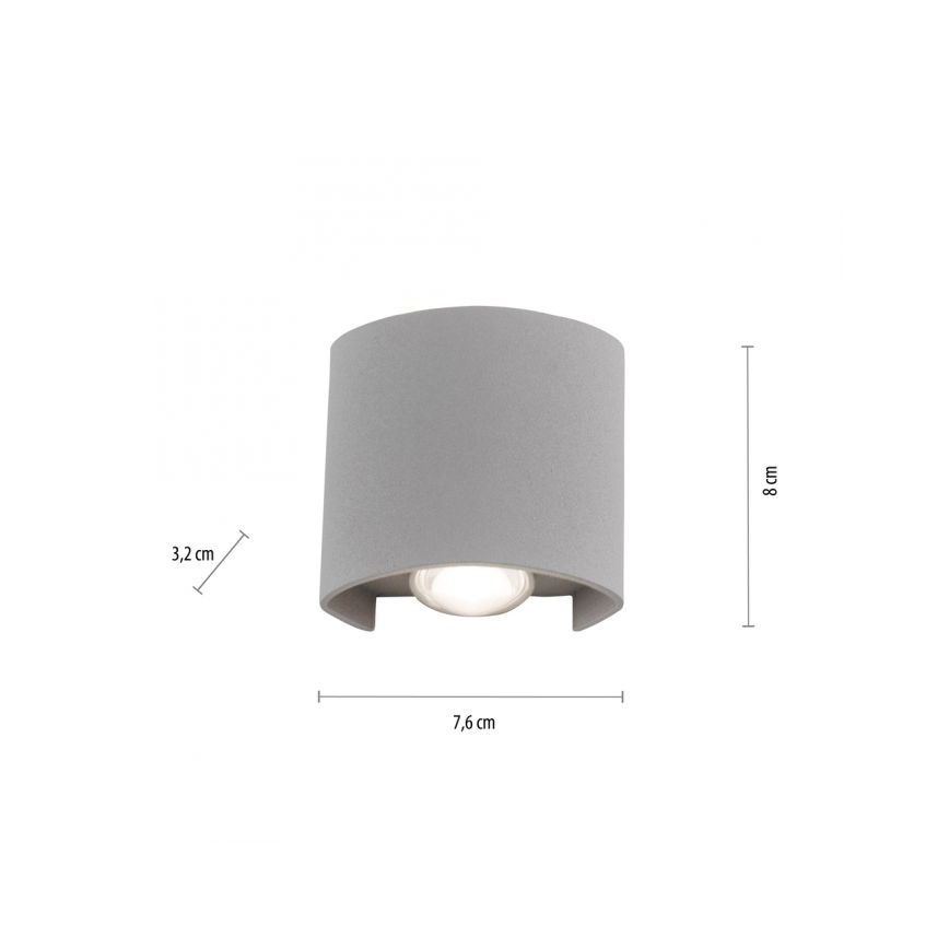 Paul Neuhaus 9486-21 - LED Āra sienas gaismeklis CARLO 2xLED/1,7W/230V IP54