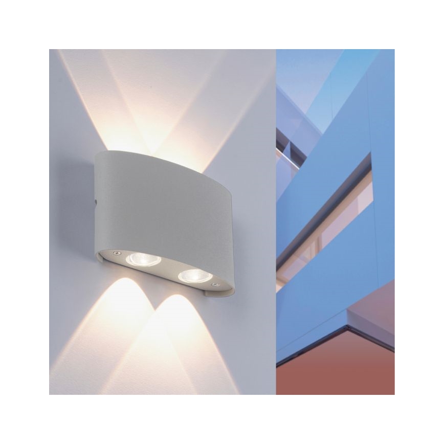 Paul Neuhaus 9487-21 - LED Āra sienas gaismeklis CARLO 4xLED/0,8W/230V IP54
