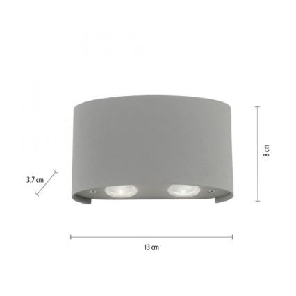 Paul Neuhaus 9487-21 - LED Āra sienas gaismeklis CARLO 4xLED/0,8W/230V IP54