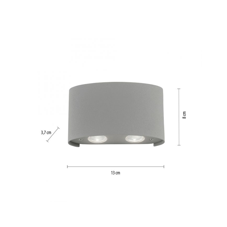 Paul Neuhaus 9487-21 - LED Āra sienas gaismeklis CARLO 4xLED/0,8W/230V IP54
