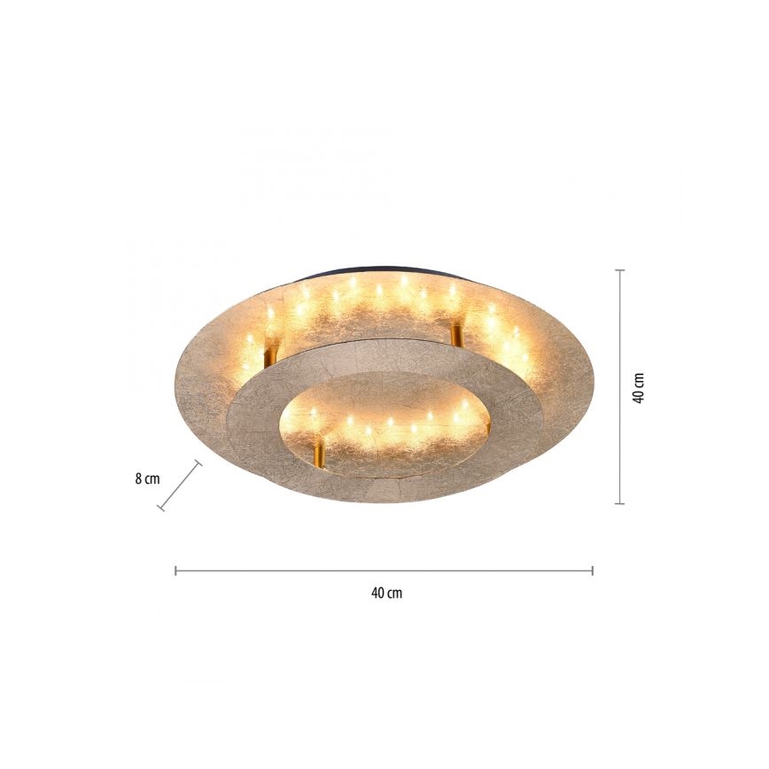 Paul Neuhaus 9620-12 - LED Griestu gaismeklis NEVIS LED/18W/230V zelta