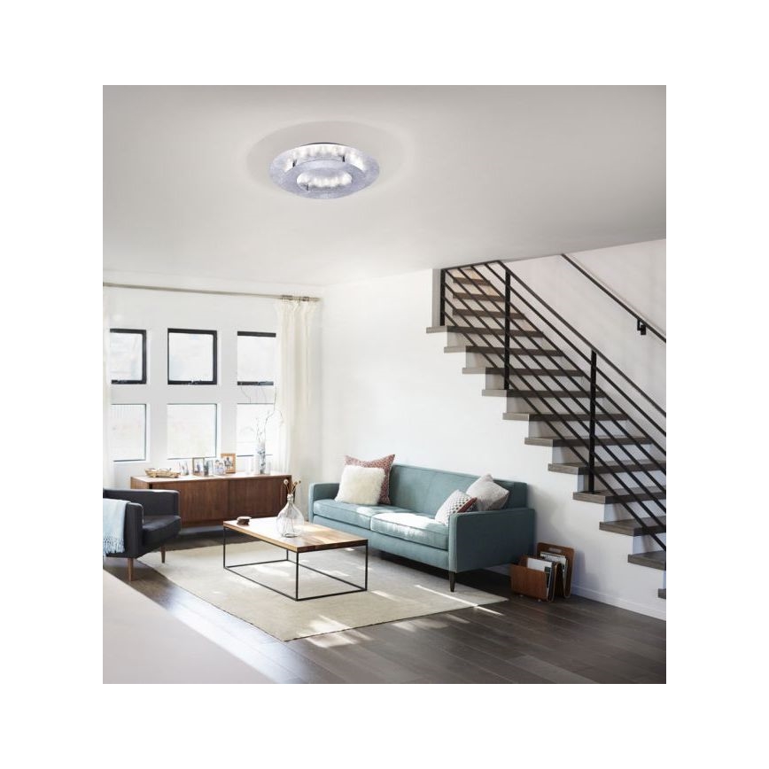 Paul Neuhaus 9620-21 - LED Griestu gaismeklis NEVIS LED/18W/230V sudraba