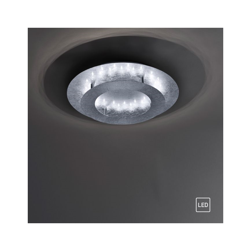 Paul Neuhaus 9620-21 - LED Griestu gaismeklis NEVIS LED/18W/230V sudraba