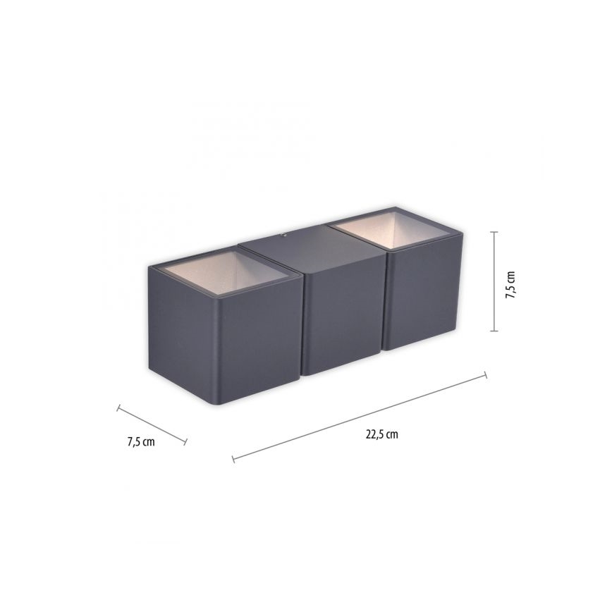 Paul Neuhaus 9658-13 - LED Āra sienas gaismeklis MARCEL 2xLED/4W/230V IP54