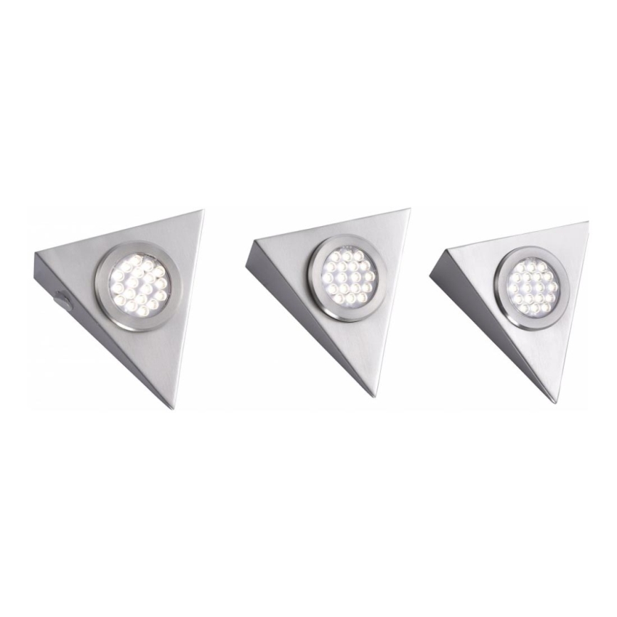 Paul Neuhaus L1116-55-3 - KOMPLEKTS 3x LED Mēbeļu apgaismojums CARLOS LED/2,5W/230V 3000-6500K