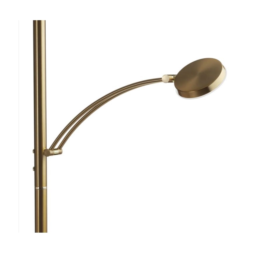 Paul Neuhaus - 655-60 - LED Aptumšojama stāvlampa ALFRED 1xLED/28W/230V+1xLED/4W/230V misiņa