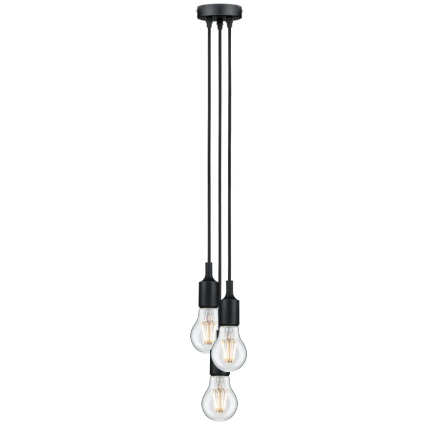 Paulmann 50382 - 3xE27/60W Barošanas vads KETIL 230V