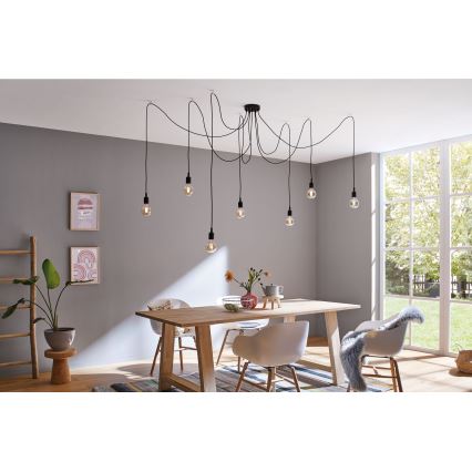 Paulmann 50390 - Lustra ar auklu NEORDIC 7xE27/20W/230V zirneklis