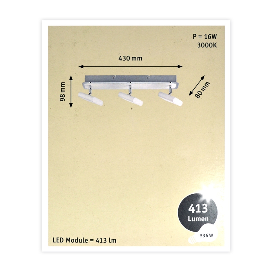 Paulmann 66636 - 3xLED/4,5W Starmetis LAUNCHER 230V