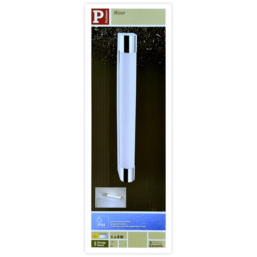 Paulmann 70360 -  1xG5/8W IP44 Vannas istabas griestu gaismeklis MIZAR 230V