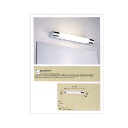 Paulmann 70360 -  1xG5/8W IP44 Vannas istabas griestu gaismeklis MIZAR 230V