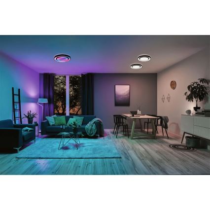 Paulmann 70545 - LED RGBW/38,5W Aptumšojams griestu gaismeklis RAINBOW 230V 3000-6500K + tālvadības pults