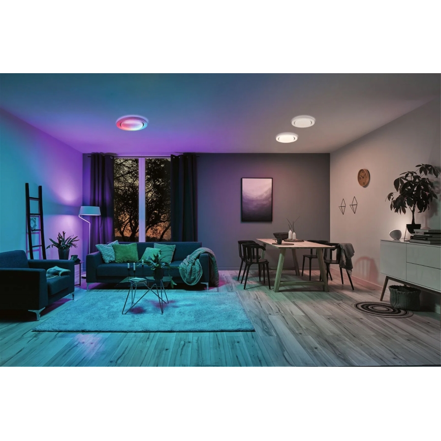 Paulmann 70546 - LED RGBW/22W Aptumšojams griestu gaismeklis RAINBOW 230V 3000-6500K + tālvadības pults