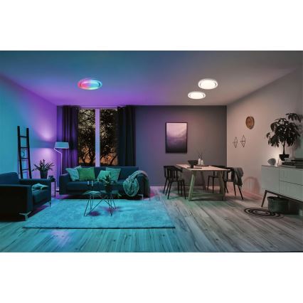 Paulmann 70547 - LED RGBW/38,5W Aptumšojams griestu gaismeklis RAINBOW 230V 3000-6500K + tālvadības pults