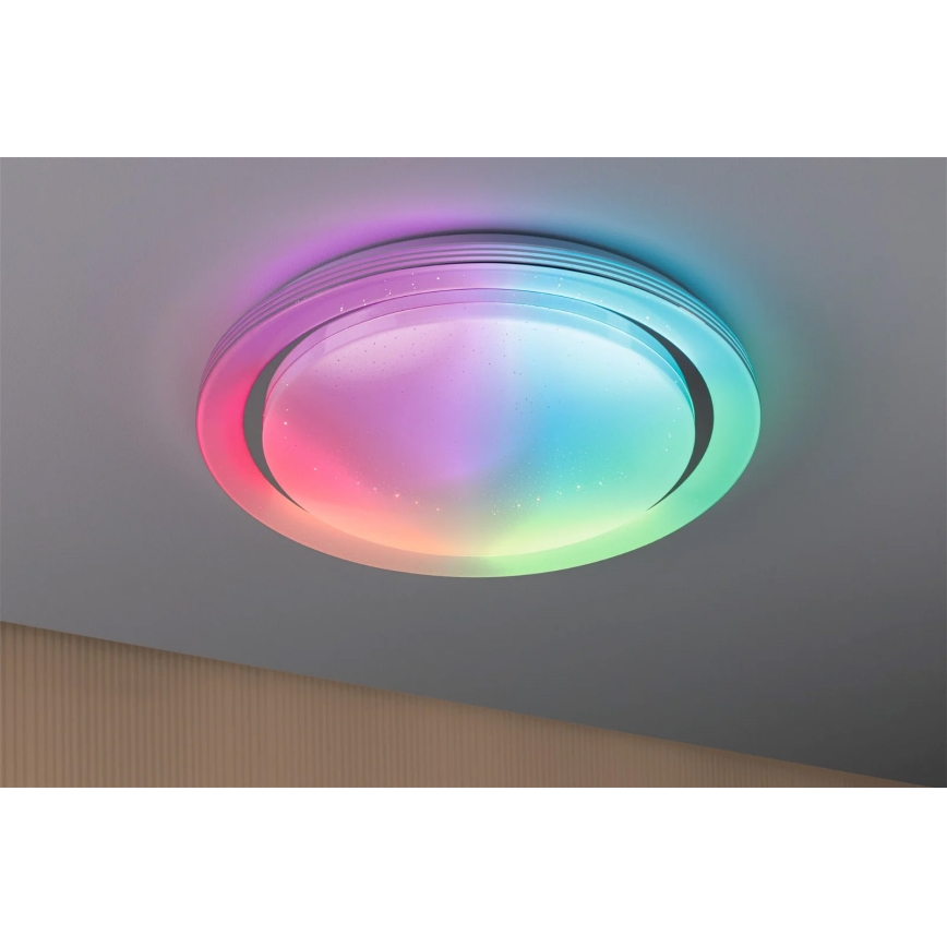 Paulmann 70547 - LED RGBW/38,5W Aptumšojams griestu gaismeklis RAINBOW 230V 3000-6500K + tālvadības pults