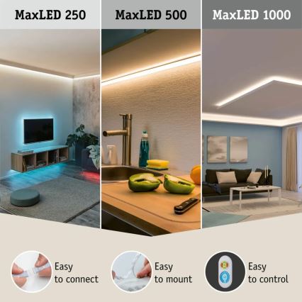 Paulmann 70623 - LED/10W IP44 Aptumšojama vannas istabas josla MAXLED 1,5 m 2700-6500K 230V + tālvadības pults