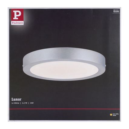 Paulmann 70655 - LED/17W Griestu lampa LUNAR 230V d. 30 cm matēts hroms
