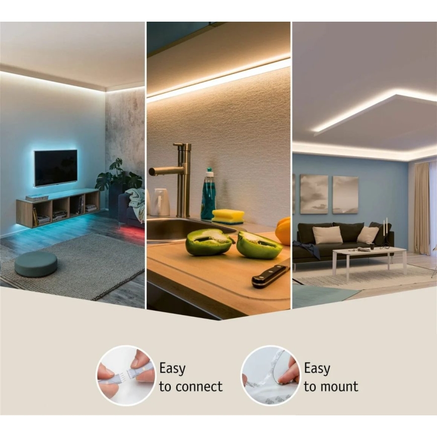 Paulmann 70668 - LED/9W IP44 Aptumšojama vannas istabas josla MAXLED 1,5 m 2700K 230V