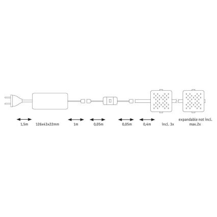 Paulmann 70710 - KOMPLEKTS 3xLED/3,3W Mēbeļu apgaismojums ar sensoru SOFTPAD 230V 2700K