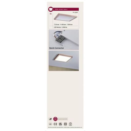 Paulmann 70873 - LED/24W Aptumšojams panelis ATRIA 230V 2700K 30x30 cm Rozā zelta