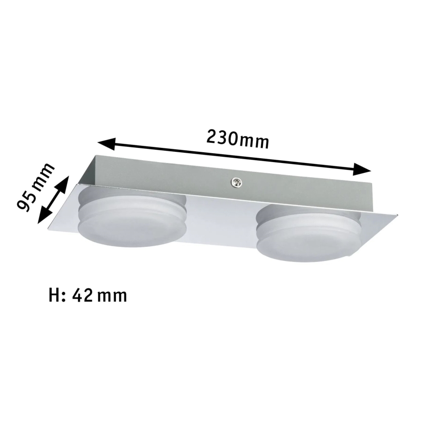 Paulmann 70883 - 2xLED/4,7W IP23 Vannas istabas sienas gaismeklis DORADUS 230V