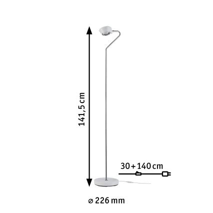 Paulmann 70920 - LED/7,5W Dimmējama stāvlampa RAMOS 230V balta/spīdīgs hroms