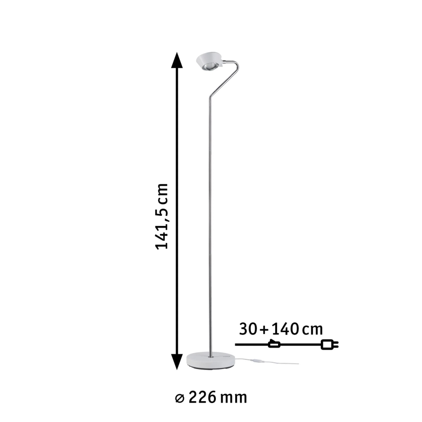 Paulmann 70920 - LED/7,5W Dimmējama stāvlampa RAMOS 230V balta/spīdīgs hroms