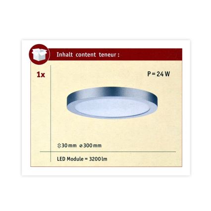 Paulmann 70983 - LED/22W Griestu gaismeklis ABIA 230V