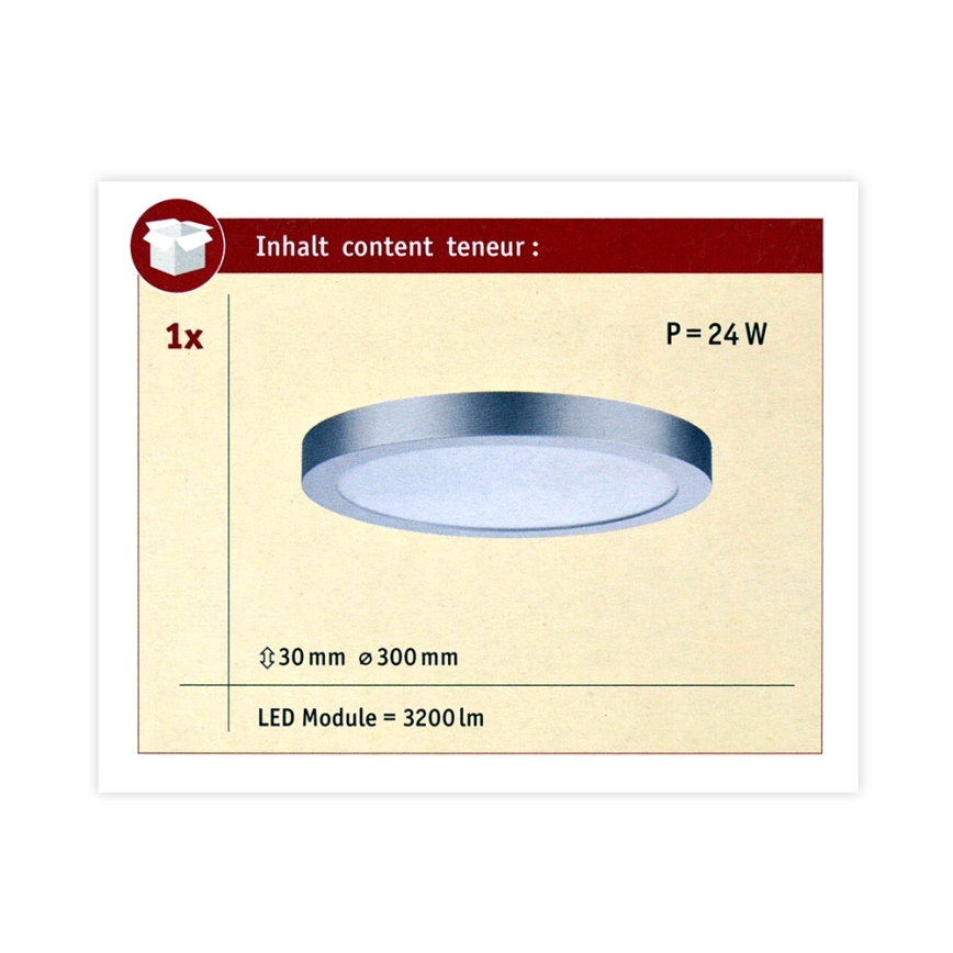 Paulmann 70983 - LED/22W Griestu gaismeklis ABIA 230V