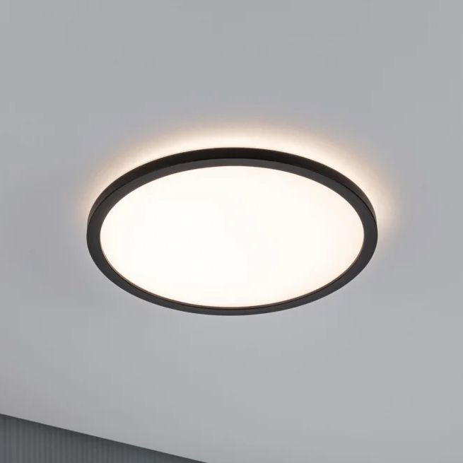 Paulmann 70998 - LED/16W Virsapmetuma lampa ATRIA 230V 3000K d. 29,3 cm melna