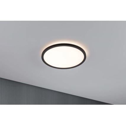 Paulmann 70998 - LED/16W Virsapmetuma lampa ATRIA 230V 3000K d. 29,3 cm melna