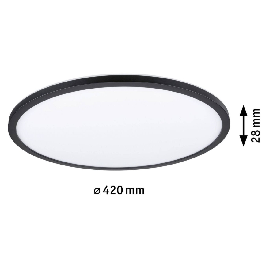 Paulmann 70999 - LED/22W Aptumšojams panelis ATRIA 230V 3000K d. 42 cm melna