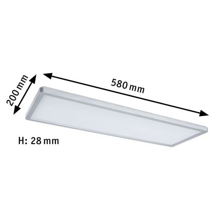 Paulmann 71020 - LED/20W RGBW Aptumšojams panelis ATRIA 230V 4000K 20x58 cm + tālvadības pults