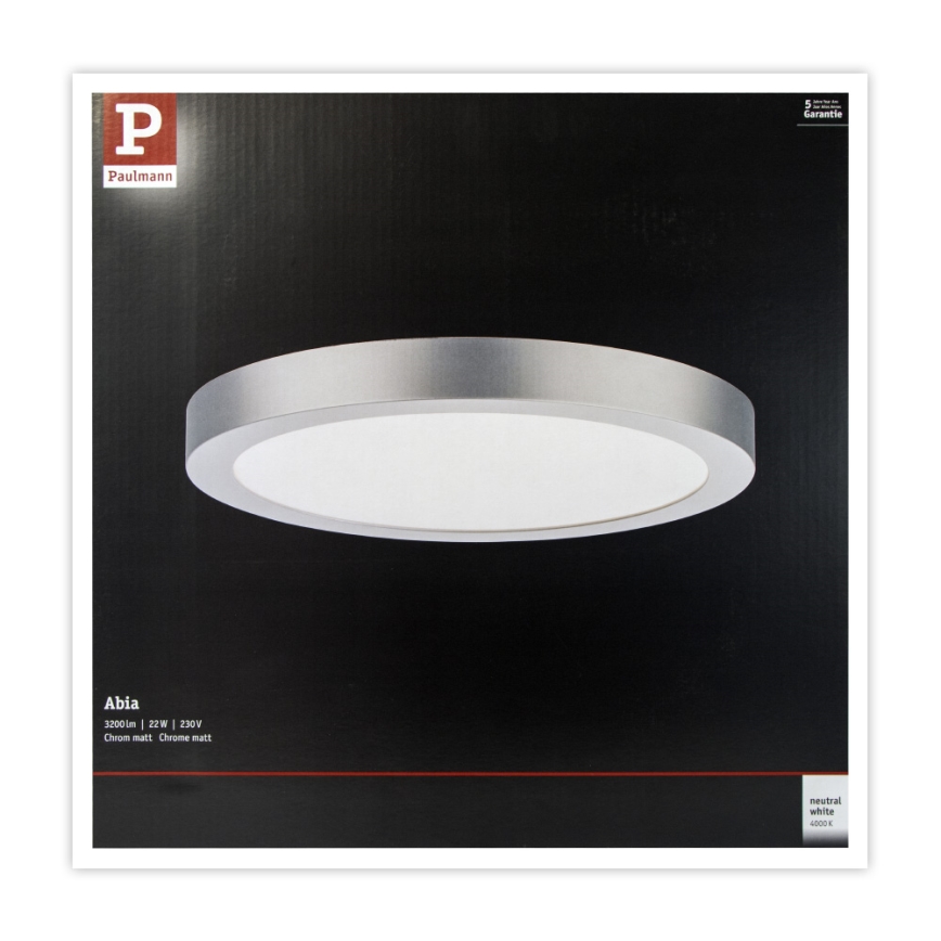 Paulmann 71023 - LED/22W Griestu lampa ABIA 230V matēta hroma