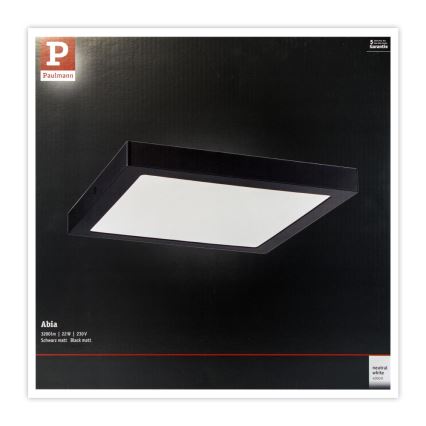 Paulmann 71026 - LED/22W Griestu lampa ABIA 230V melna