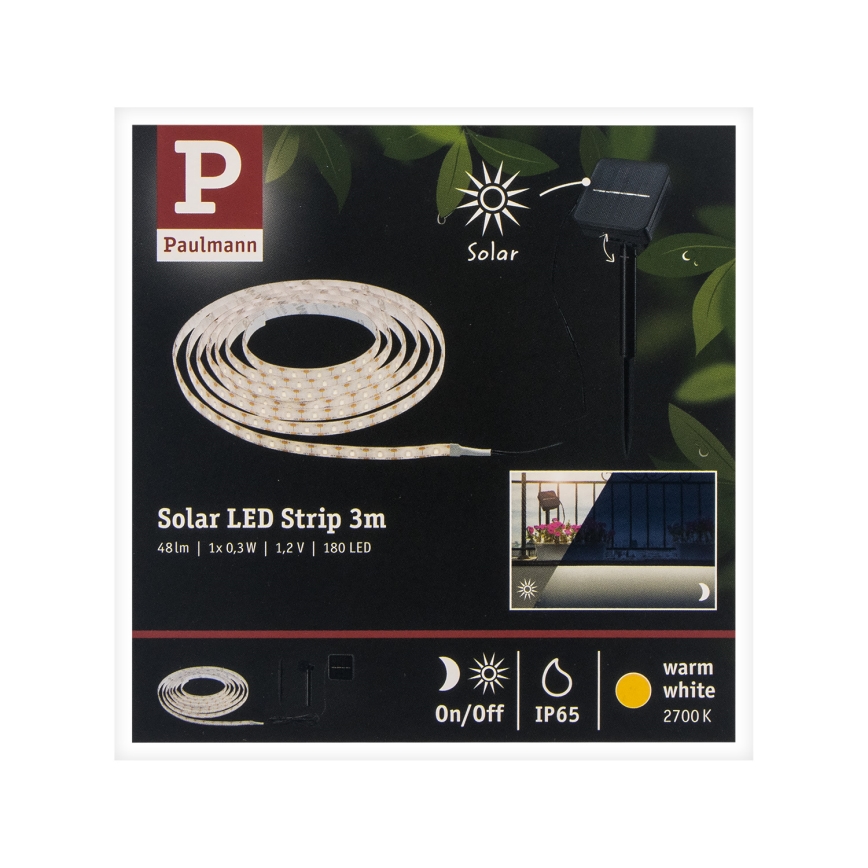 Paulmann 78896 - LED/0,3W IP44 Saules enerģijas josla 3m 1,2V 1000 mAh