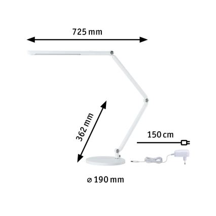 Paulmann 78911 - LED/10,6W Aptumšojama galda lampa FLEXBAR 230V 3000/4000/6500K