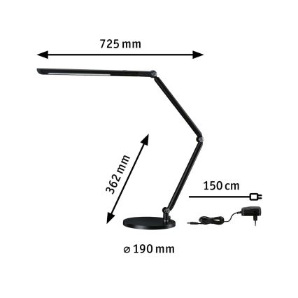 Paulmann 78912 - LED/10,6W Aptumšojama galda lampa FLEXBAR 230V 3000/4000/6500K