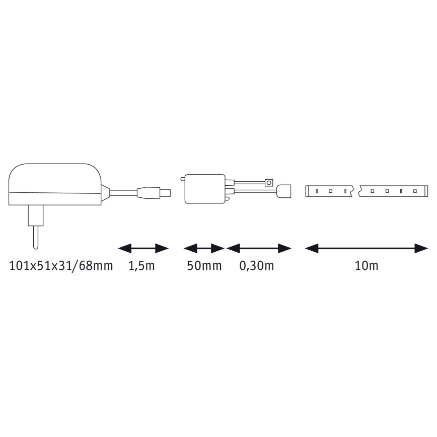 Paulmann 78979 - LED RGB/26W Aptumšojama josla SIMPLED 7,5m 230V + TP