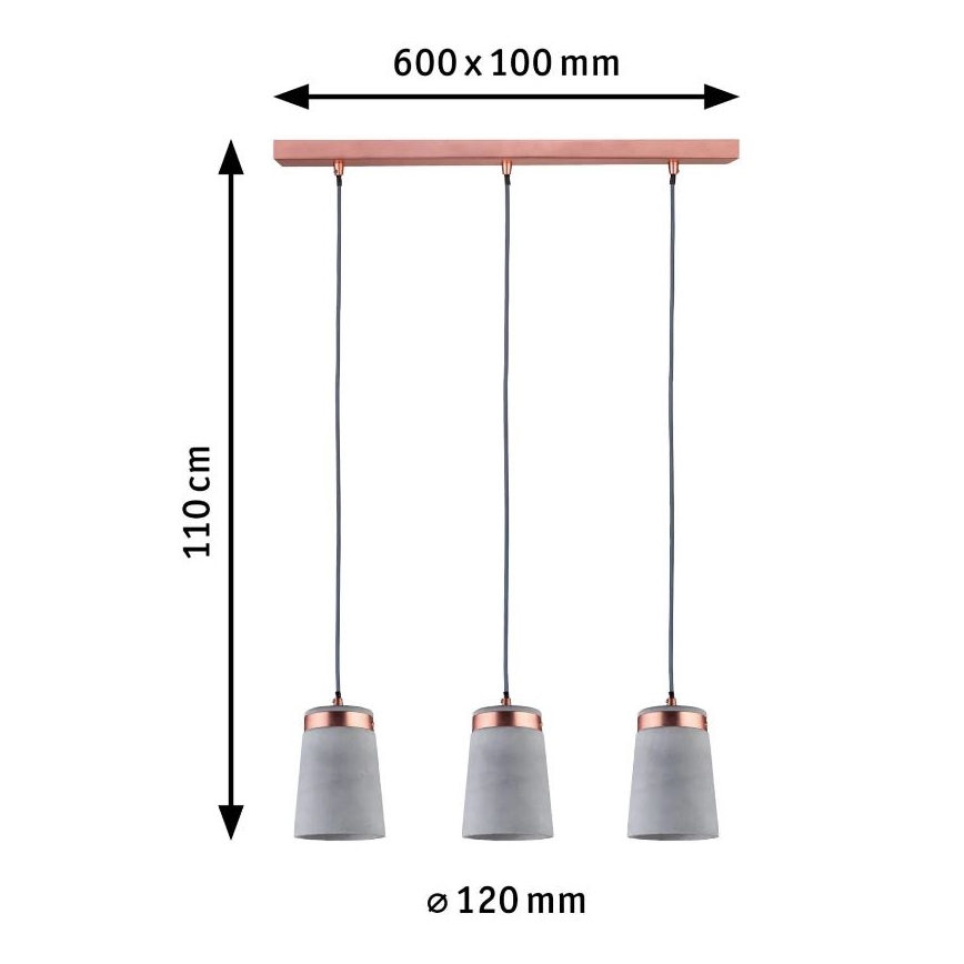 Paulmann 79626 - 3xE27/20W Lustra ar auklu NEORDIC STIG 230V